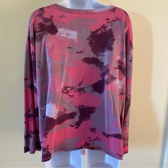 Seed to Style Women Purple & Pink Long Sleeve 100% Organic Cotton Blouse Size L - Picture 4 of 10